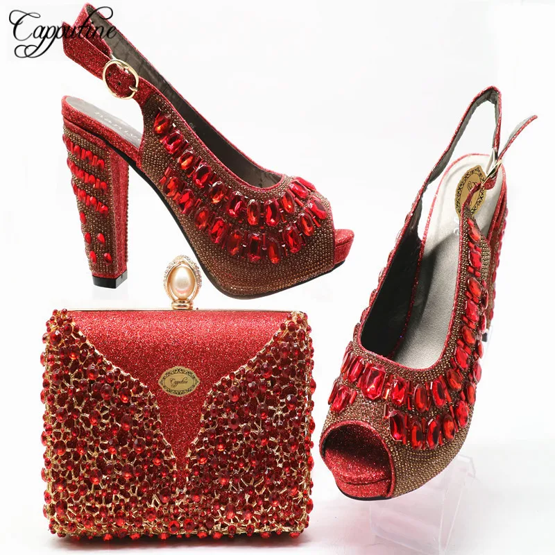 red shoes and bag