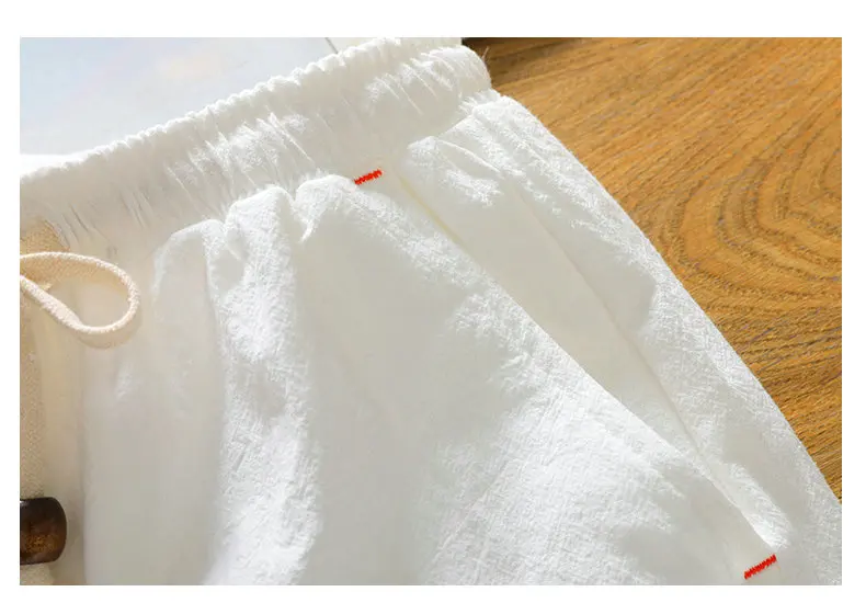 Летние новые хлопковые шорты свободные мужские повседневные шорты черный белый шнурок Талия Твердые Бермуды шорты для мужчин плюс размер 4XL 5XL