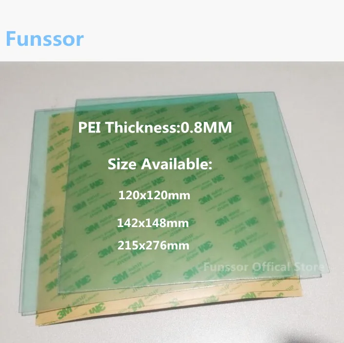 

Funssor 2pcs* Polyetherimide PEI sheet for UP mini/UP Plus UP Box 3D printer PEI build plate 3D Printing Build Surface