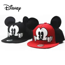 Disney детская Микки Мышь шляпа с Микки Маусом уши малыша хип-хоп шляпа для мальчиков и девочек для детей в возрасте 3-8 костюмы аксессуары Кепки