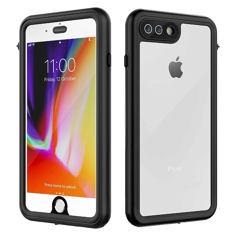 

For iPhone 7 8 Waterproof case life water Shock Dirt Snow Proof Protection for iPhone 7 8 Plus case With Touch ID Case Cover