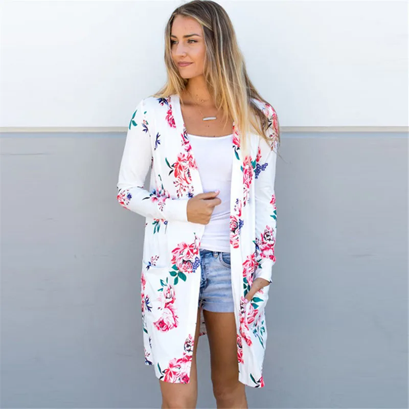 Floral-Printed-Cardigan-Loose-