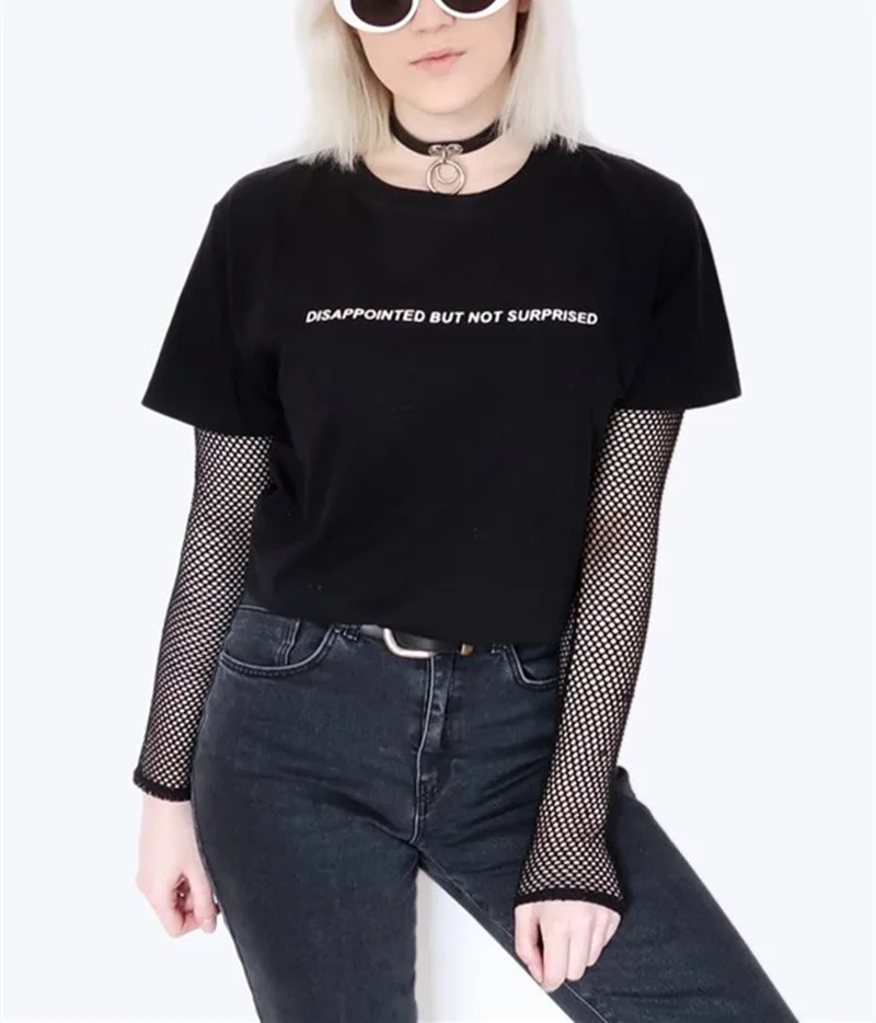 2018 летняя футболка в стиле Панк Harajuku Tumblr разочарованная но не удивленная с