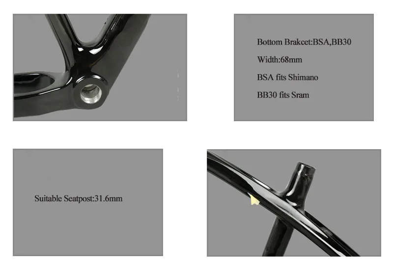 Discount Blue color carbon MTB frame 650B BSA/BB30 bicycle part T800 MTB bike frame UD 135*9mm quick release model carbon fame 0