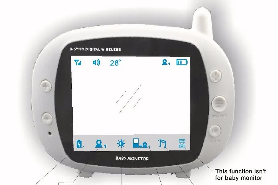 Babykam niana elektroniczna 3,5 дюймов TFT lcd ИК Ночное Видение 2 способ разговора 4 колыбельные монитор температуры