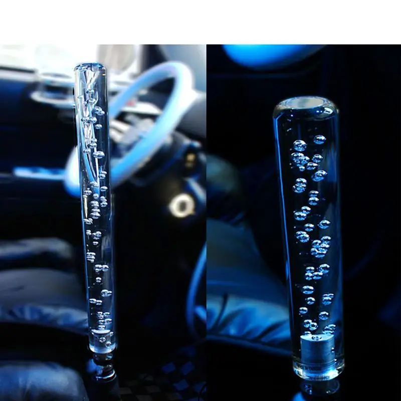 20cm Long Acylic Led Light Clear Crystal Gear Shift Knob For Manual,car