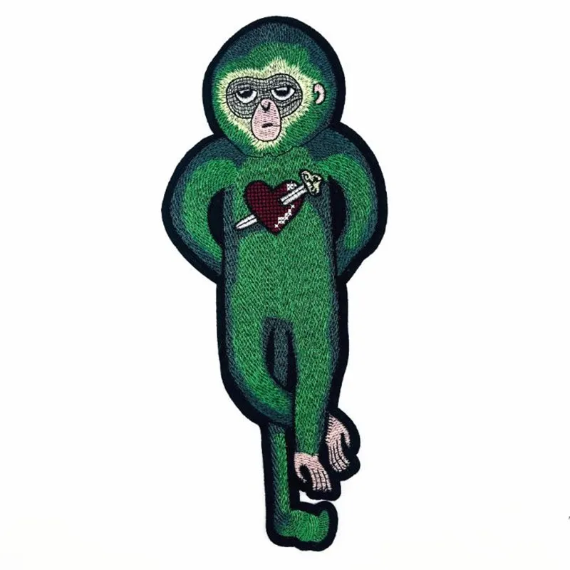 

Girls clothes baby Badge embroidery lovers patch monkey deal with it T shirt punk biker patches for clothing women 3D stickers