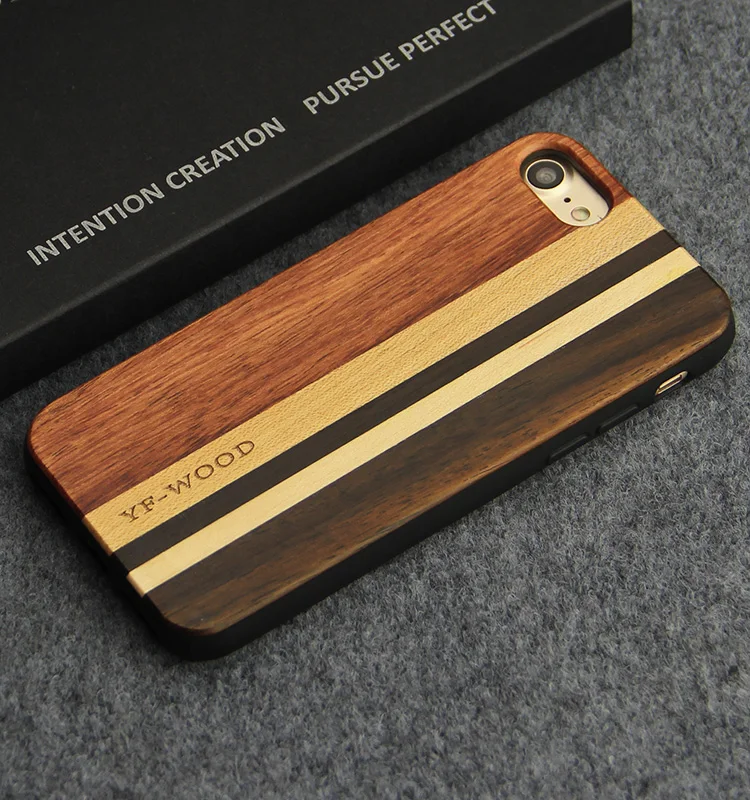 Деревянный ящик для iPhone 7 8 plus, уникальный противоударный Гибридный чехол, настоящий деревянный запатентованный чехол для Apple iPhone 7/8 Plus