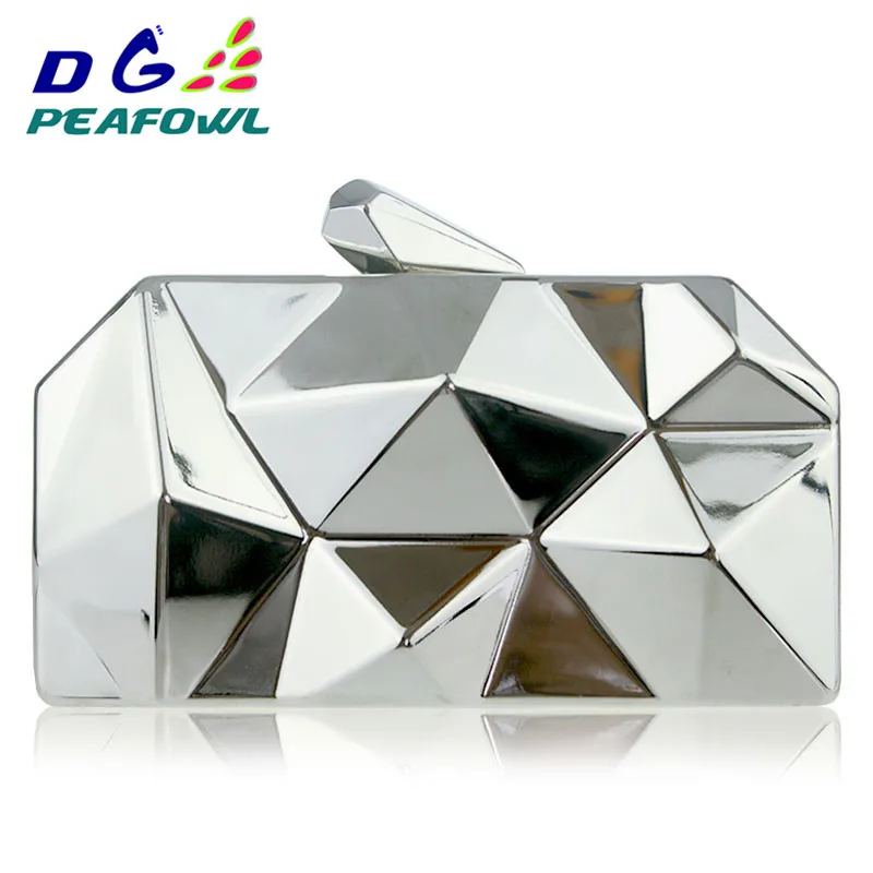 

Fashion Style Women Golden Acrylic Shoulder Chain Handbags Ladies Wedding Party Day Clutch Hasp Flap Candy-colored Evening Bags