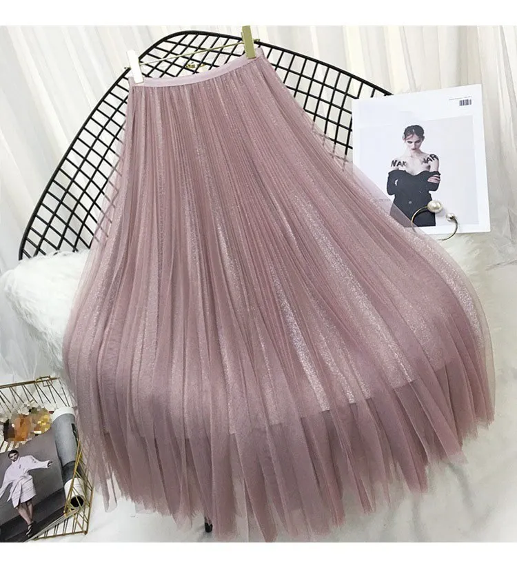 Мода, Весенняя женская повседневная юбка с высокой талией, Женская плиссированная юбка, Женская юбка