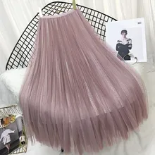 Мода, Весенняя женская повседневная юбка с высокой талией, Женская плиссированная юбка, Женская юбка