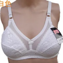 3 шт./лот, тонкий хлопковый бюстгальтер с цветочным рисунком, чашечки A, B, C, без косточек, кружевной бюстгальтер для молодых девушек, дышащий Классический бюстгальтер для пятидесяти лет