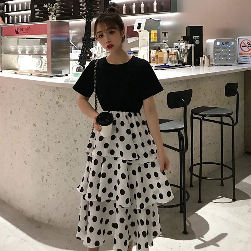 2 цвета Mihoshop Ulzzang Корейская женская модная одежда с круглым вырезом в черный