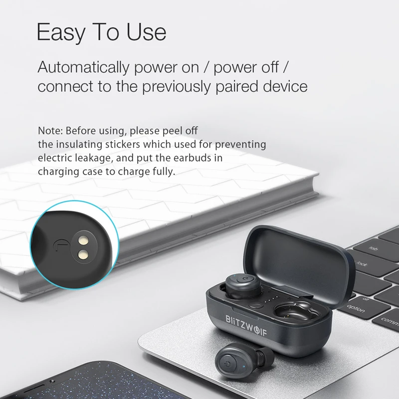 Blitzwolf BW FYE4 bluetooth V5.0 TWS True беспроводные наушники HiFi стерео звук двусторонний вызов