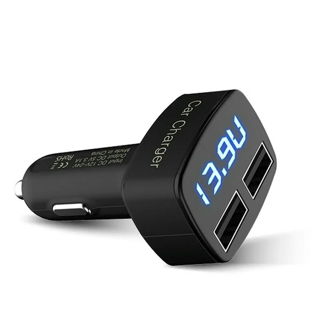 

4 In 1 USB Car Detector Voltage Battery Monitor Charger Led Display Digital Temperature Gauge For Voltmeter Dc Voltmetro Auto