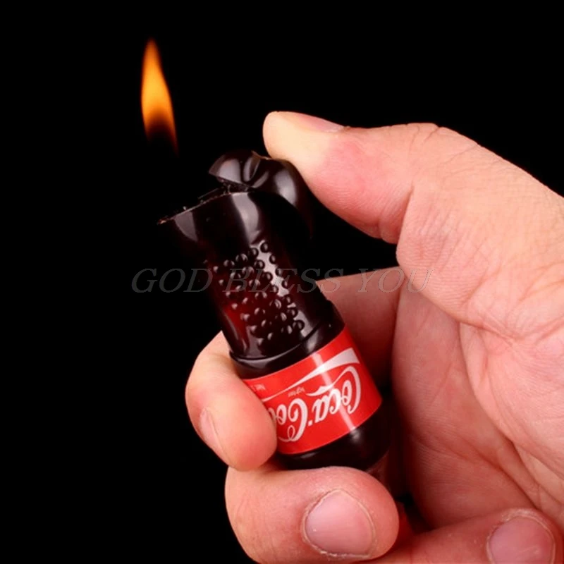 

Mini Creative Butane Lighter Cola Sprite Drink Bottle Model Fire Starter Collection Gift Cigarette Accessories