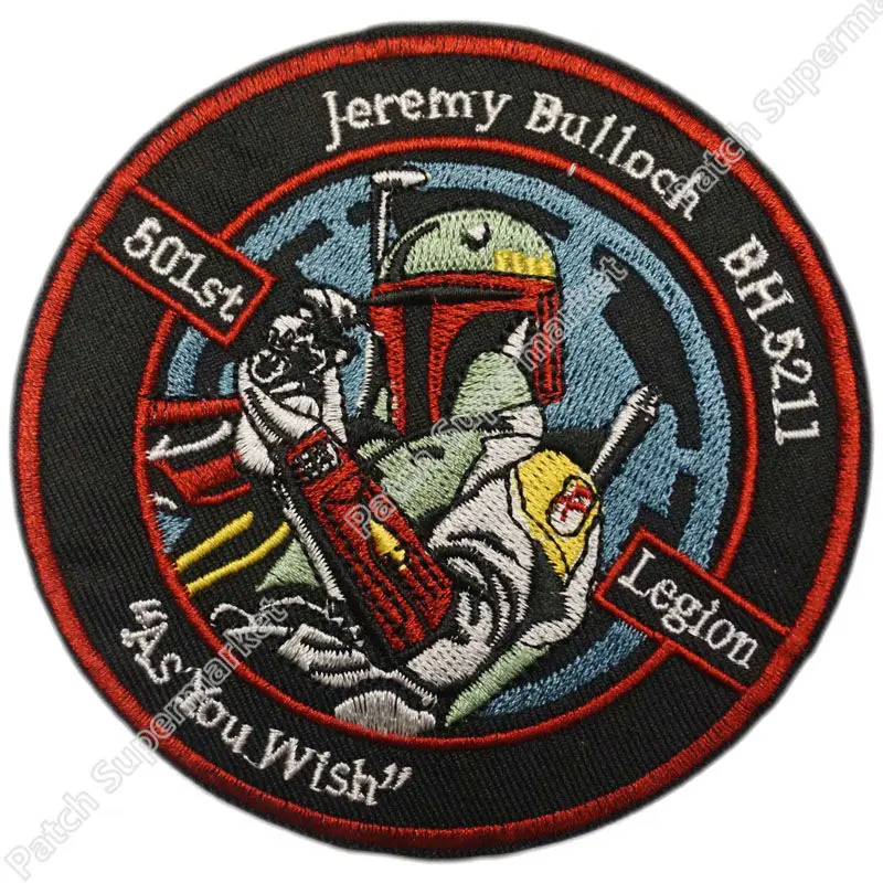 

Star Wars 4" Jeremy Bulloch 501st Legion TV Movie Animated Costume Embroidered Emblem applique sew on iron on patch