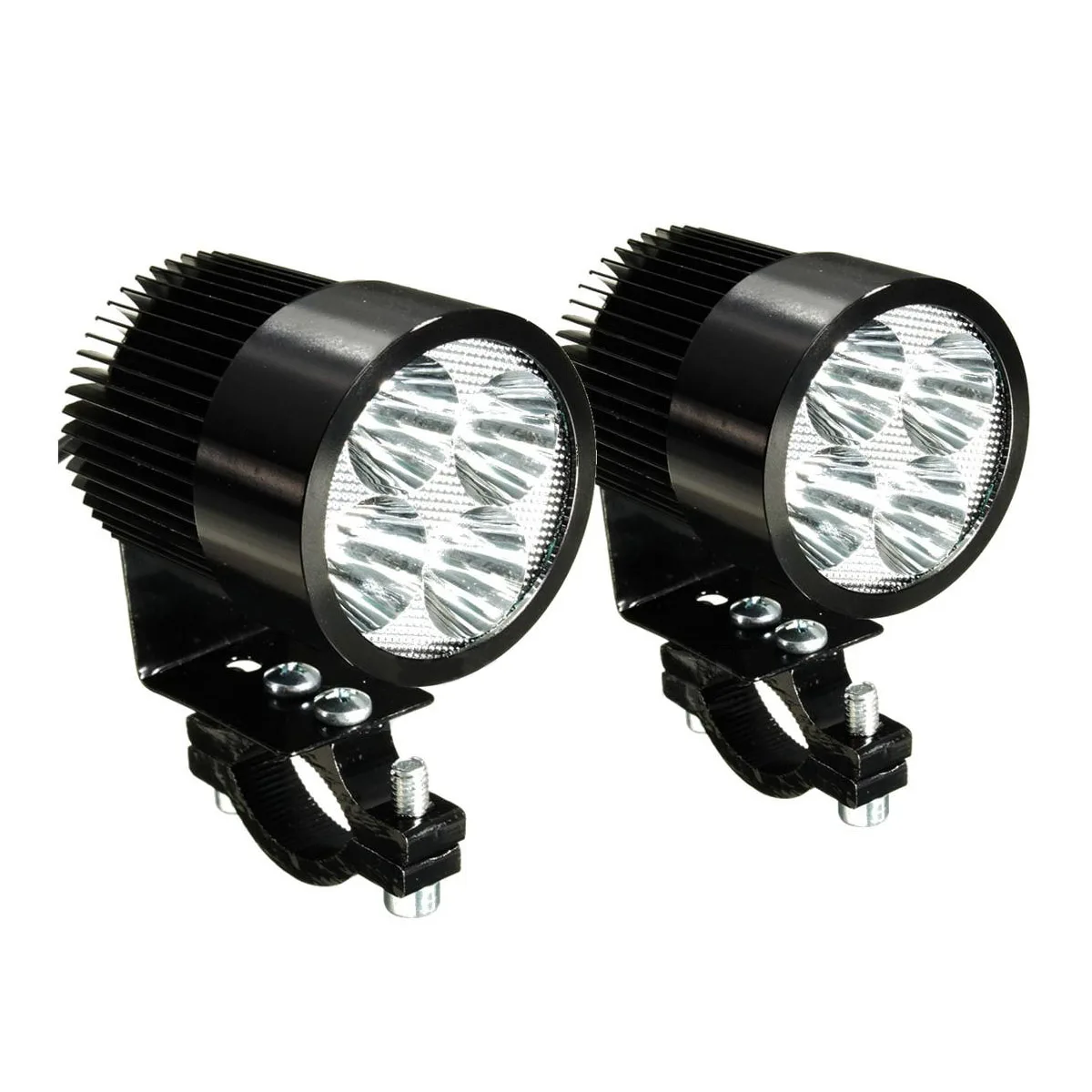 

High quality 2X Universal Motorcycle Motorbike Osram LED Front Spot Light Headlight Lamp 12 24V