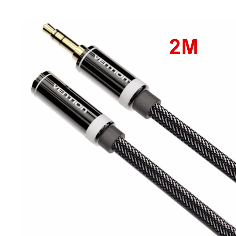 DigiYes 2 метра 3,5mm удлинитель для аудио кабеля мужчин и женщин 3,5 Aux кабель для наушники для ПК телефон MP3 MP4