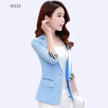 

OEAID spring summer blazer women suits 2020 new three quarter blazers female short slim ladies suit outerwear women's coat
