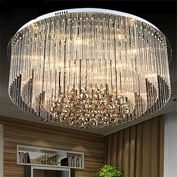 Современный Круглый Кристалл Потолочные светильники D80cm роскошный дом Освещение в помещении в европейском стиле фойе спальни потолочные лампы для комнаты AC90V-260V
