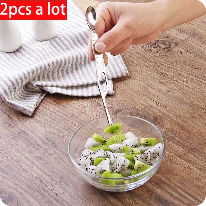 

vanlife Double-headed stainless steel tableware crab spoon crabs eat crab gadgets to take meat crabs