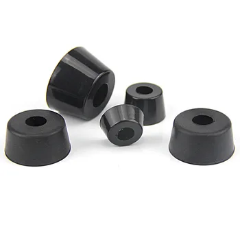 

10pcs rubber mat Non-slip shock absorbing trapezoidal foot washer Cone type gasket Screw hole 4mm- 8mm thickness