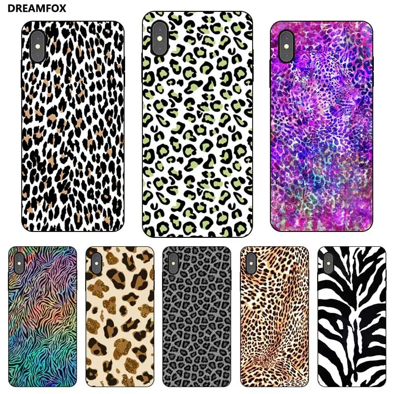 P005 Animal Print Black Silicone Case Cover For Apple iPhone 11 Pro XR XS Max X 8 7 6 6S Plus 5 5S SE |