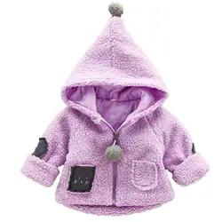 2018 Новая мода принцесса пальто милый для маленьких девочек осень-зима хлопковые пальто с капюшоном Толстая Теплая Верхняя одежда теплое