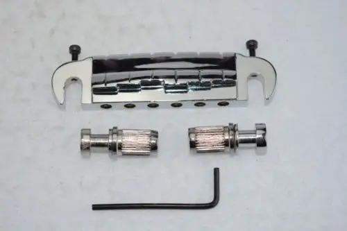 thumbnail image 2 of 52mm Adjustable Guitar Bridge For Les Paul SG LP Junior - Chrome Wrap Around Tailpiece 2 of 11