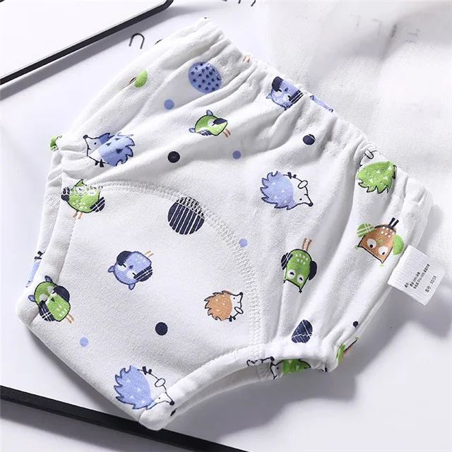 Reusable Cloth Diapers 4Layers Baby Cotton Training Pants Mermaid Baby Nappies for Girls Boys Cotton Panties Toddler Underwear - Цвет: XLK71