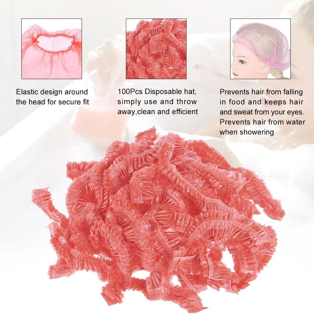 Шапка для волос одноразовая пластиковая эластичная 100 шт.|hair coloring cap|hair caphat cap |