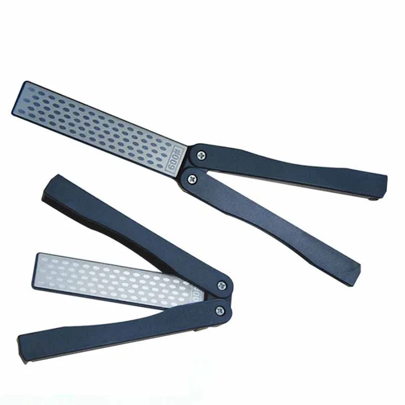 Сектор Алмазный точильный камень плиты Двусторонняя Открытый инструмент переносная точилка для ножей Системы направляющая для хонинга Кухня аксессуары