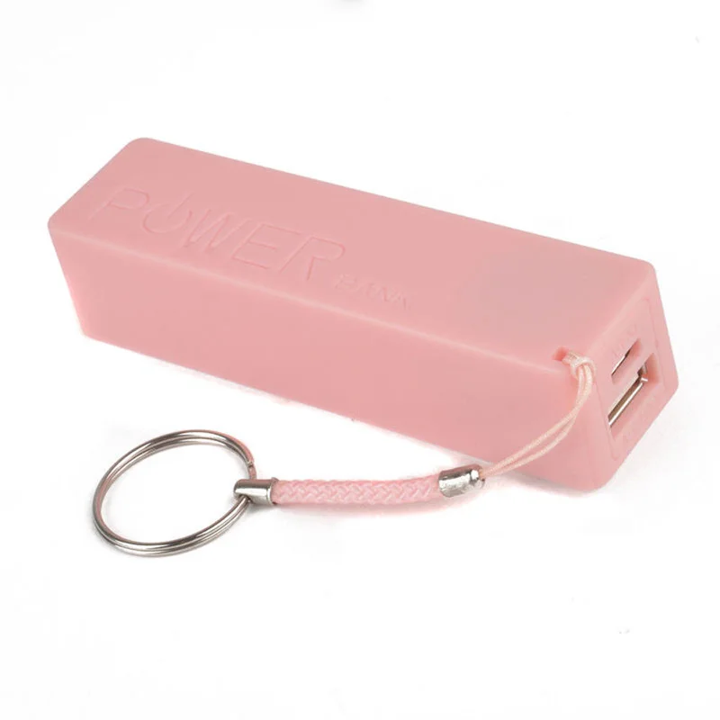 USB Power Bank Case Kit 18650 Battery Charger DIY Box Boost Module Battery Holder Storage Box for cell pink (1)