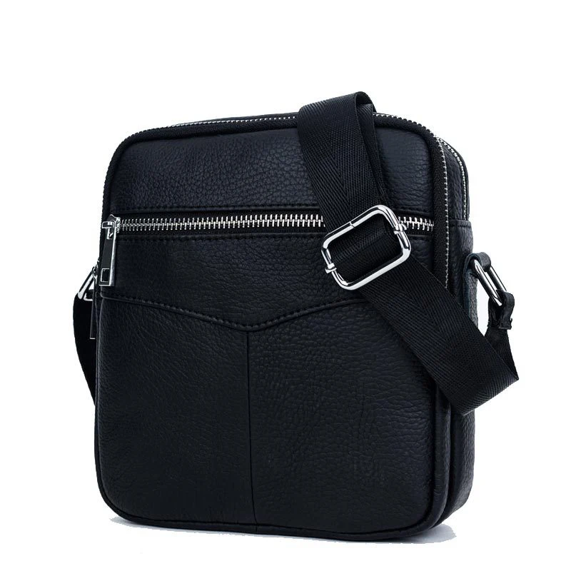 

2019 New Luxury Men's Handbags 100% Cow Genuine Leather Male Shoulder Bag Fashion Crossbody Bag Boy Brand Flap Messenger Bags