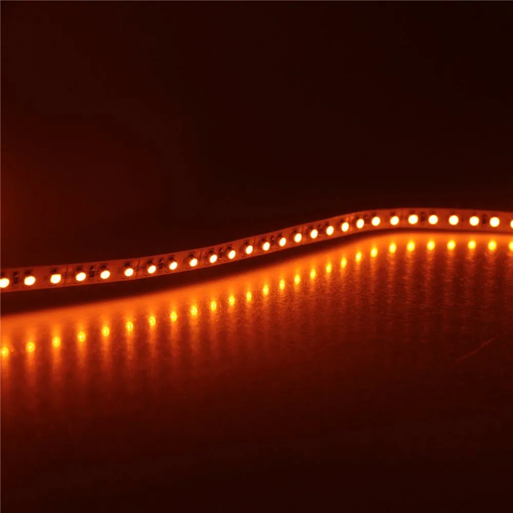 Mokungit 16.4ft 5 м 3528 SMD оранжевый гибкие светодиодные полосы света лампы 300 600 светодиоды не Водонепроницаемый IP20 12 В black PCB для дома гостиницы