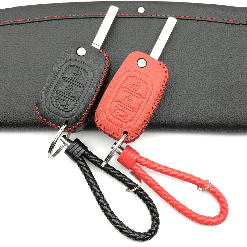 

3 Buttons Car Key Leather Case Keychain Cover for Lada Sedan Largus Kalina Granta Vesta X-Ray XRay for Renault Dacia Key Shell