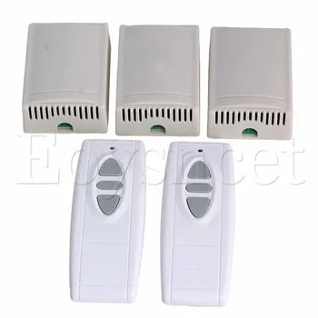 

1CH 220V Garage Remote Control Switch 2 Transmitter w/ Base 3 Receiver