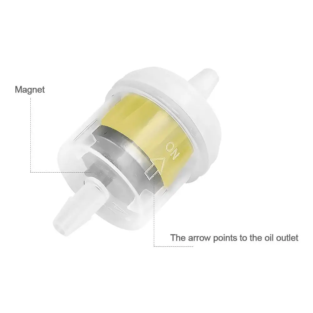 10 шт. Универсальный Встроенный газовый/топливный фильтр 1/" 6 мм-7 мм магнитный бензиновый фильтр для небольших двигателей авто аксессуары для мотоциклов