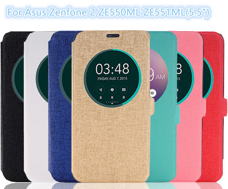 Auto sleep flip stand Case For Asus Zenfone 2 ZE550ML