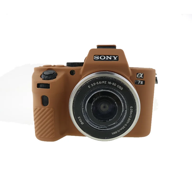 Красивая мягкая видеокамера для sony A7II A7R2 A7 mark 2 A7 II силиконовый чехол резиновый чехол для камеры защитный чехол - Цвет: brown