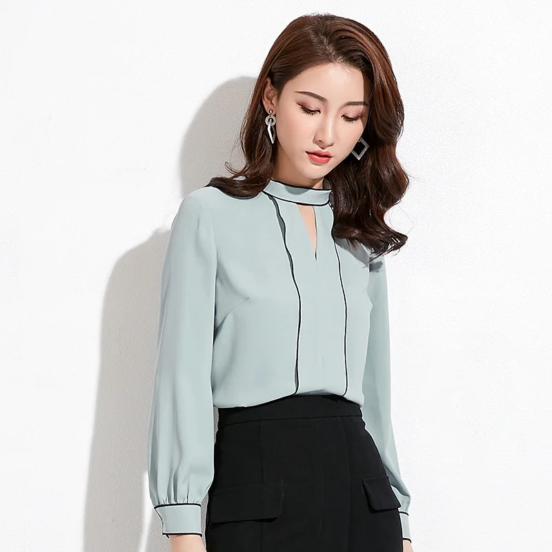 

Shuchan Blusas Femininas De Chiffon New Arrival Women 2019 Hollow Out Women's Shirt Womens Tops And Blouses Female 88566