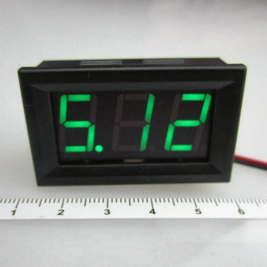 Цифровой вольтметр 4 5 30 в/DC4.5 30V 10 шт. 2 провода 0 56 дюйма красный светодиод