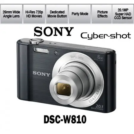 Sony оригинальная цифровая камера sony Cyber Shot DSC-W810 20.1MP