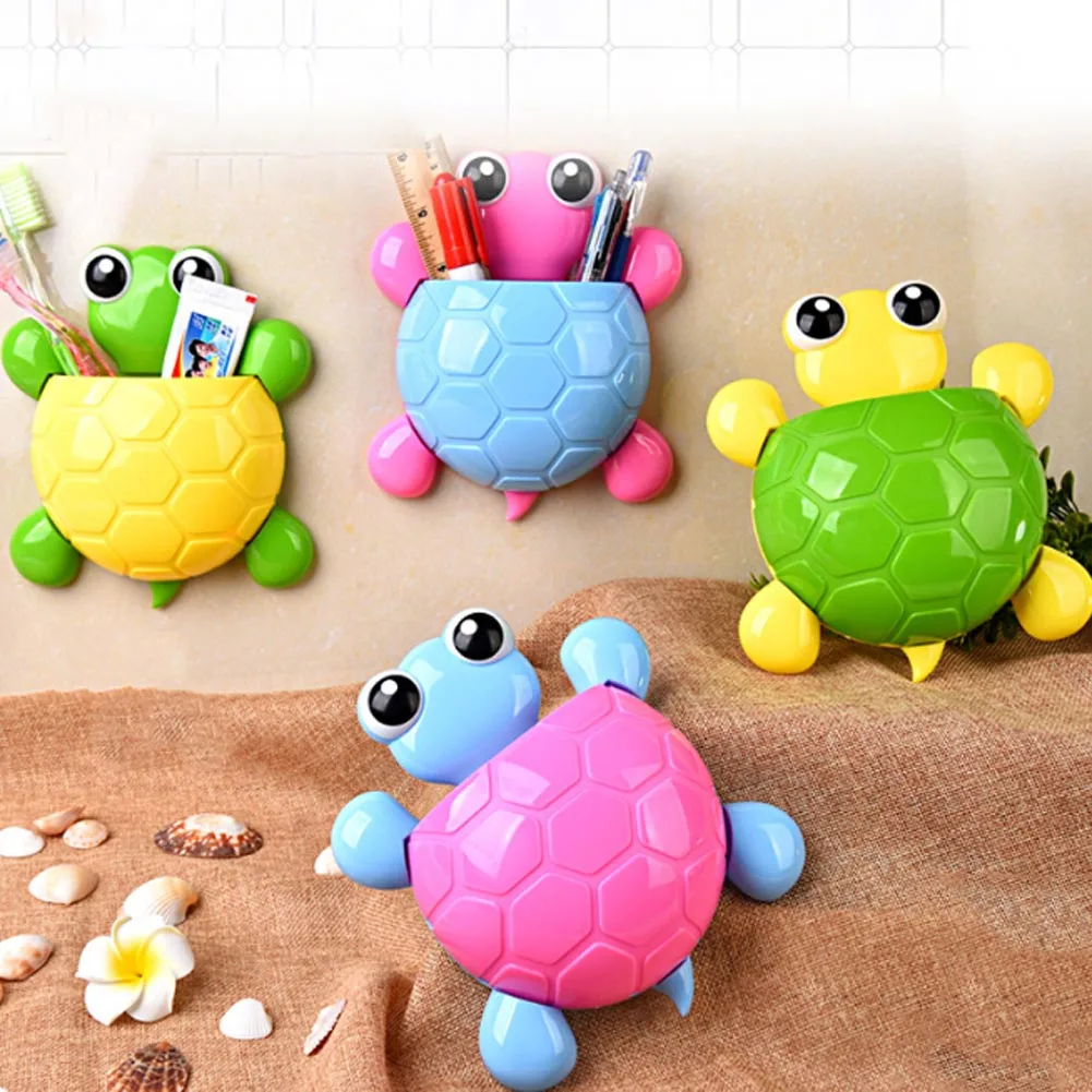 1pcs New Cute Strong Sucker Turtle Toothbrush Holders Toothpaste Holder