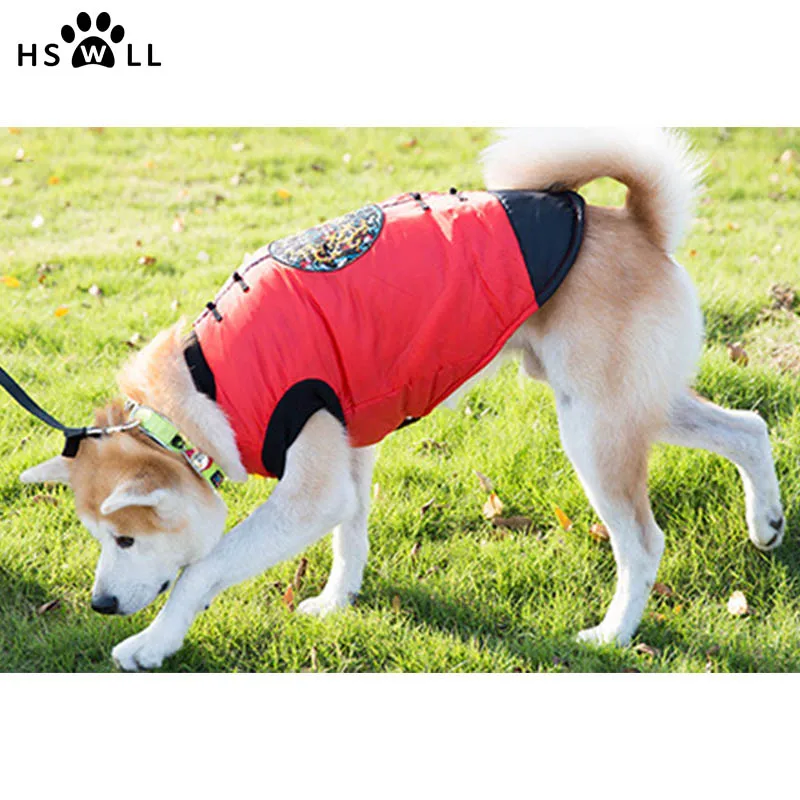 HSWLL большая собака Тан костюм Одежда для собак осень и зима Одежда для больших собак pet два фута хлопок пальто