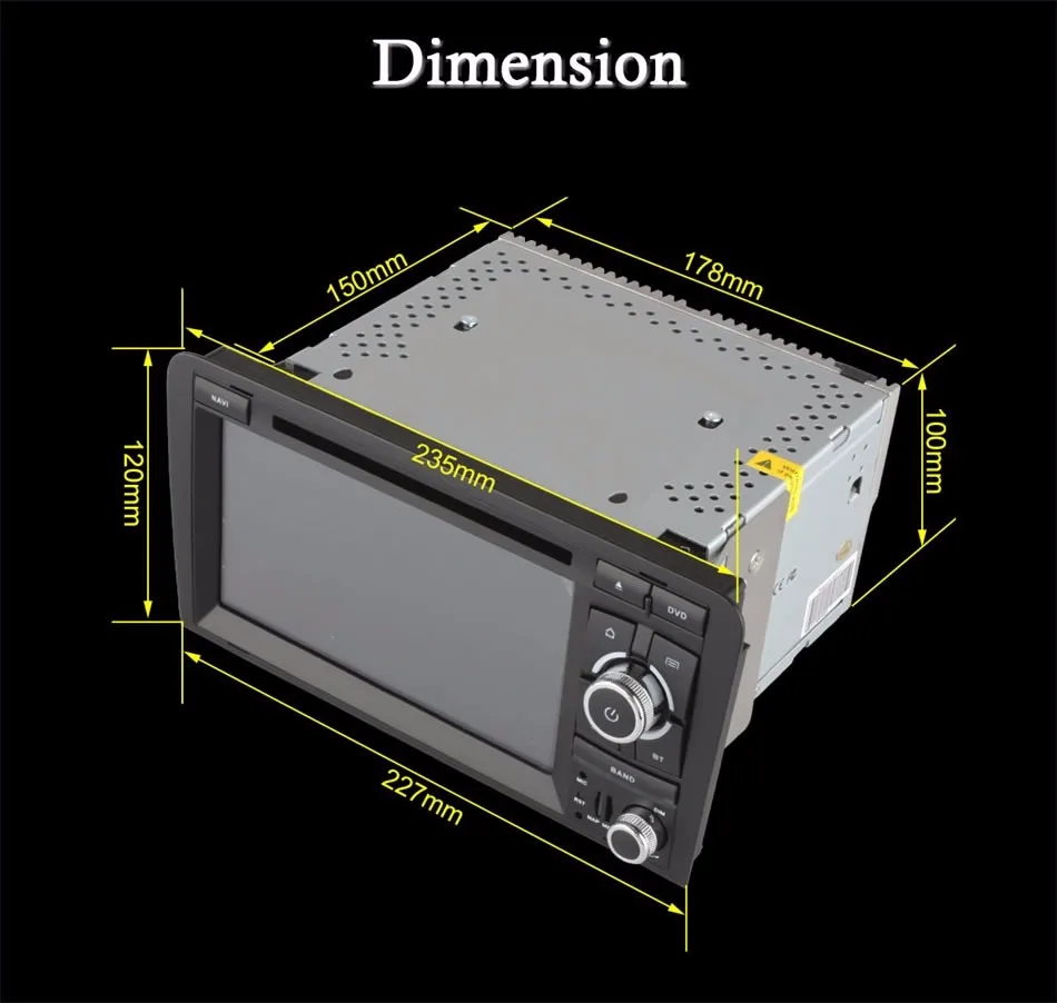 Flash Deal 1024X600 Octa 8 Core 2GB RAM Android 6.0 4G SIM LTE Wifi Car DVD Player for AUDI A3 2002-2011 GPS Navigation Radio Stereo System 26