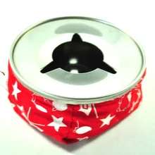 Морской мешок фасоли Стиль Пепельница холст нержавеющая сталь красный