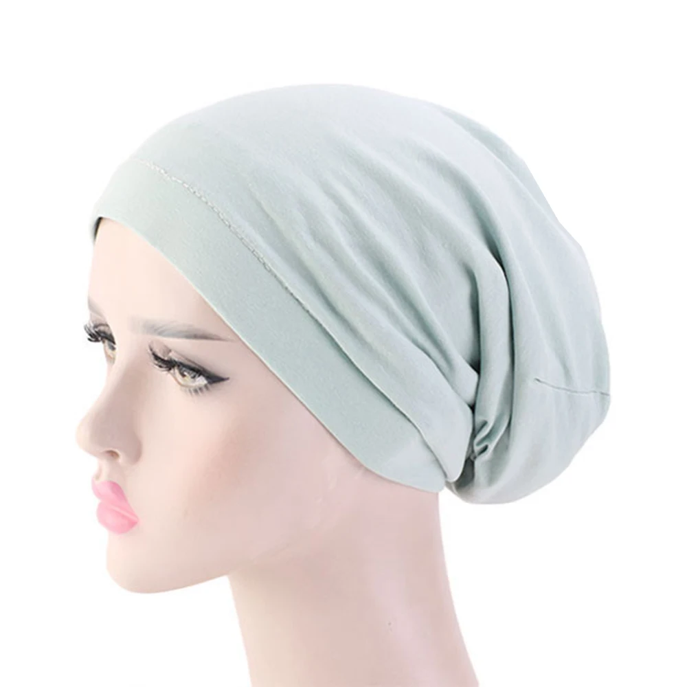 1 шт. 56-58 см, одноцветная Женская атласная шапочка для ухода за волосами, ночная шапочка для сна, шелковая повязка на голову, настраиваемая шапочка для душа s - Цвет: green1