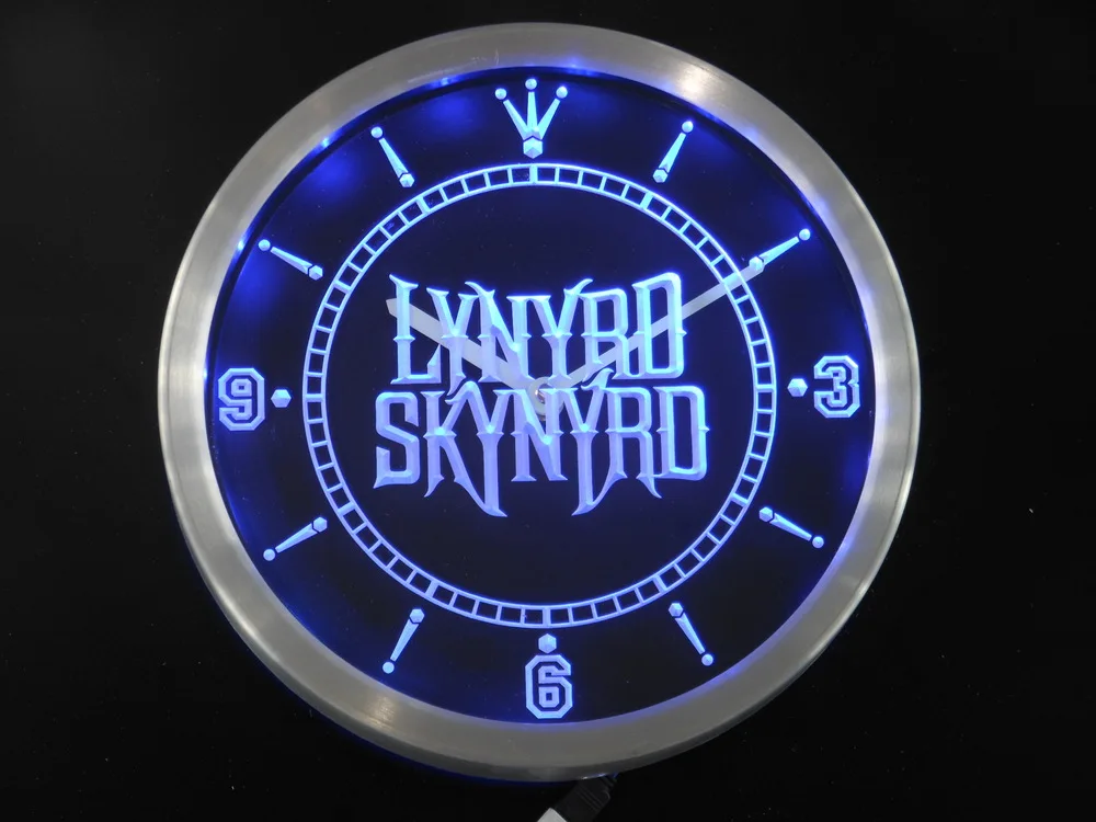

nc0160 Lynyrd Skynyrd Bar Neon Light Signs LED Wall Clock